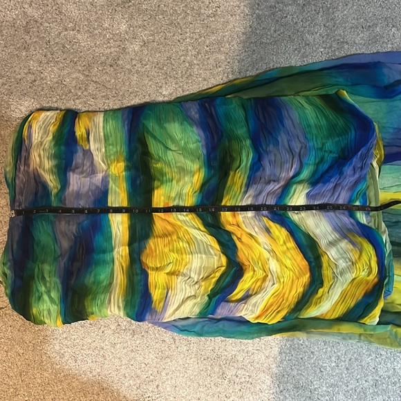 NWT Vineet Bahl Blurred Sheer Mini Dress with Train, sz L - Picture 12 of 17